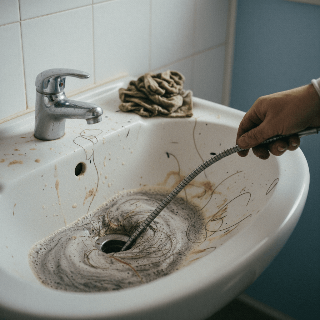 Professionelle Abflussreinigung im Badezimmer